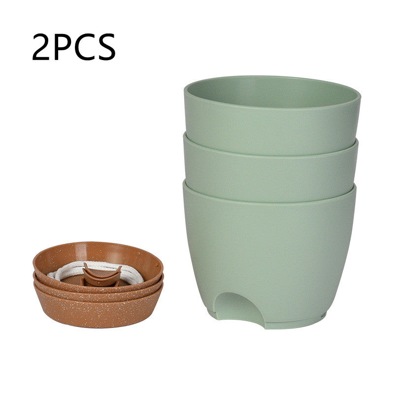 Household Round Plastic No-Watering Removable Planter