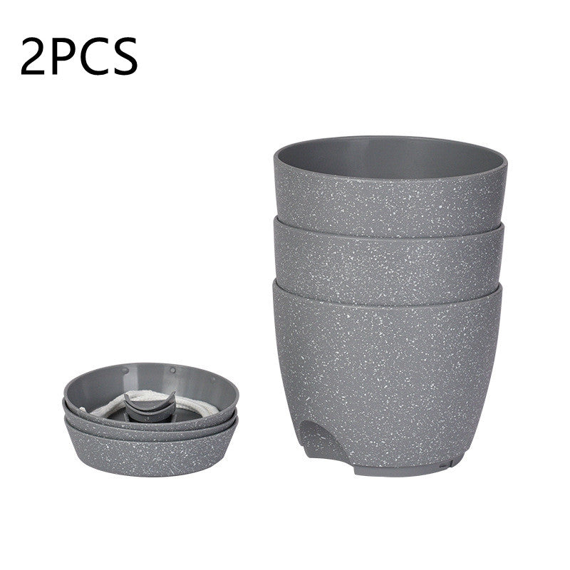 Household Round Plastic No-Watering Removable Planter