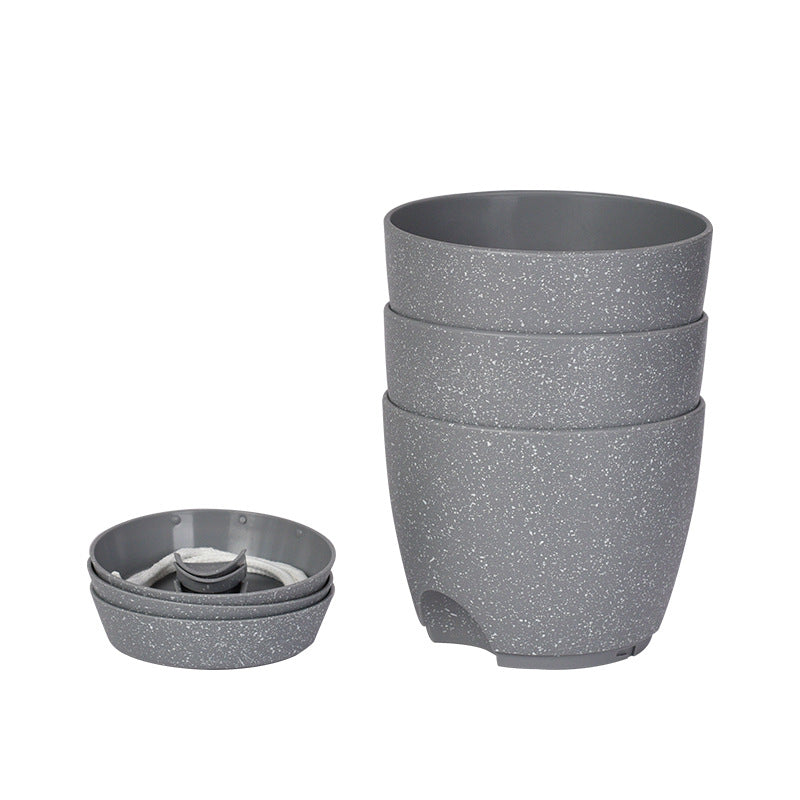 Household Round Plastic No-Watering Removable Planter