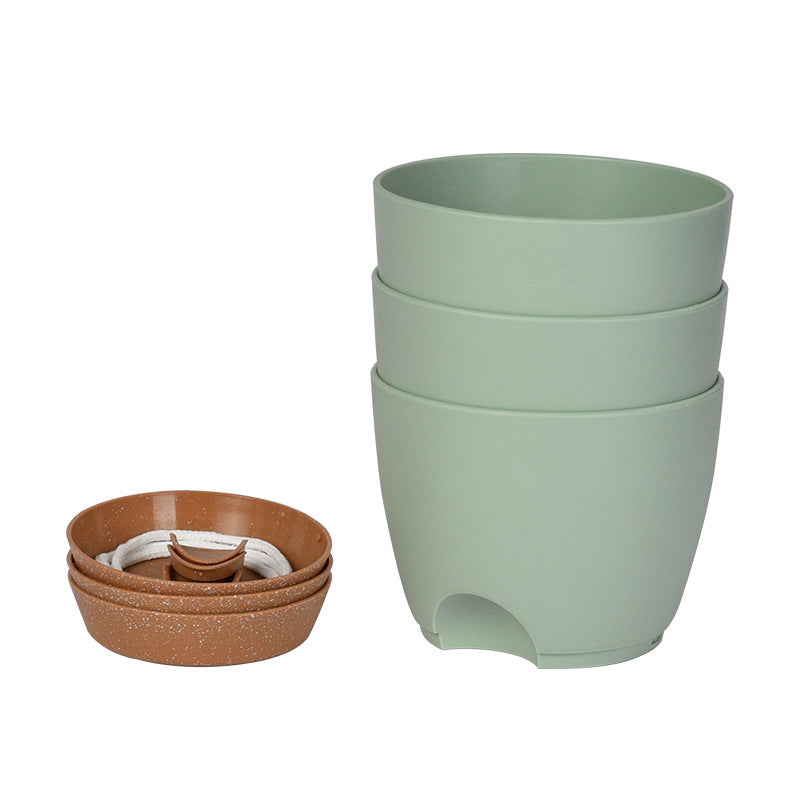 Household Round Plastic No-Watering Removable Planter