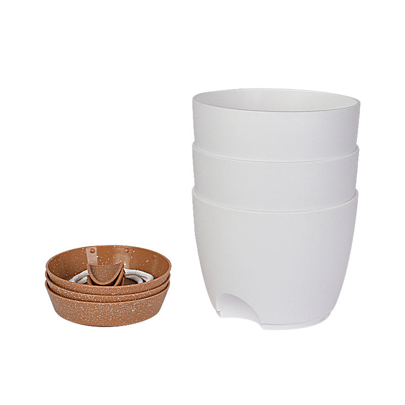 Household Round Plastic No-Watering Removable Planter