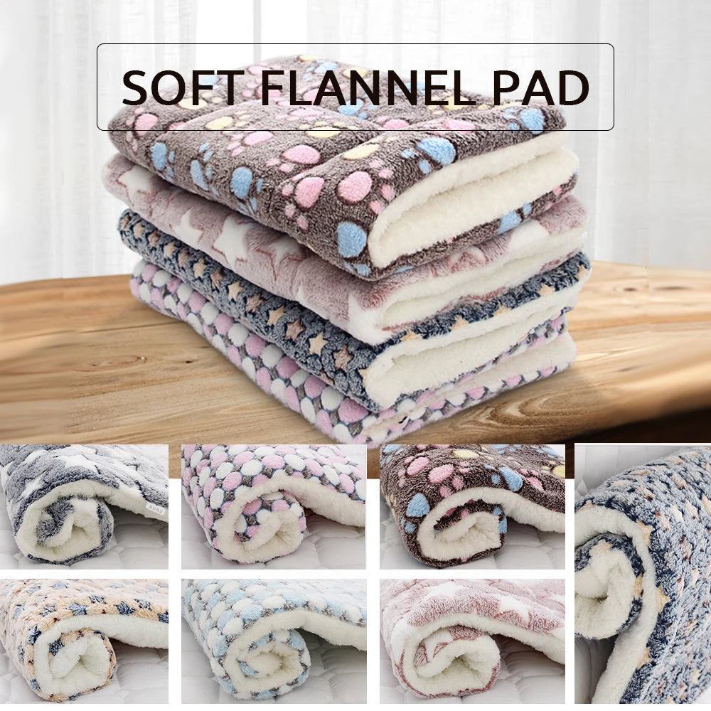 Winter Warm Dog Bed Soft Fleece Pet Blanket Cat Litter Puppy Sleep Mat Lovely Mattress Cushion for Small And Large Dogs 5 Size