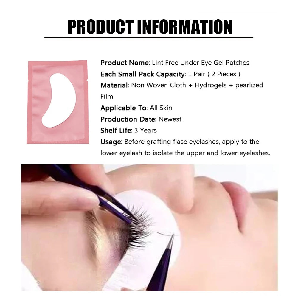 20/50/100 Pairs Eye Pad Eyelash Pad Gel Patch Patch Grafted Under The Eyelashes For False Eyelash Extension Paper Sticker Makeup