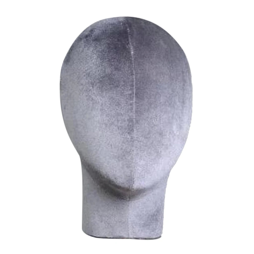 Velvet Head for Wigs Making Manikin Display Holder Styrofoam Foam Heads