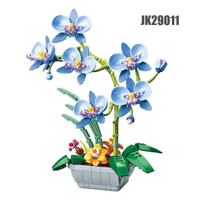 Flower Green Plant Building Blocks Toy