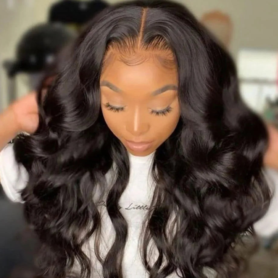 V Part Wig Human Hair No Leave Out 32 In Body Wave Human Hair Wigs For Women V U Part Wig Thin No Glue Suit Natural Hair 180%