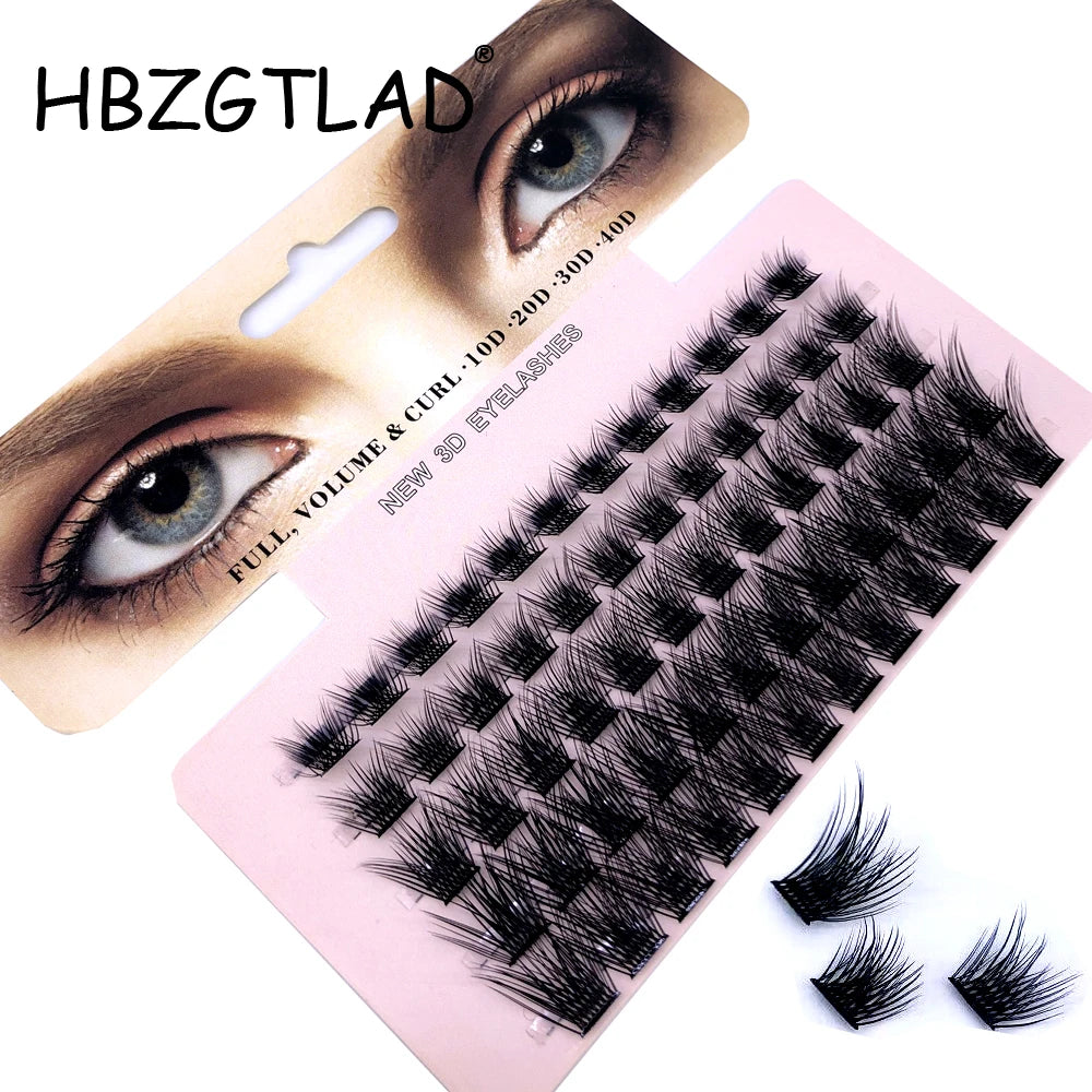 New 60 Clusters 30-50D False Eyelashes DIY Clusters False Eyelashes Segmented Natural Eyelashes Use Simple Eyelash Extensions