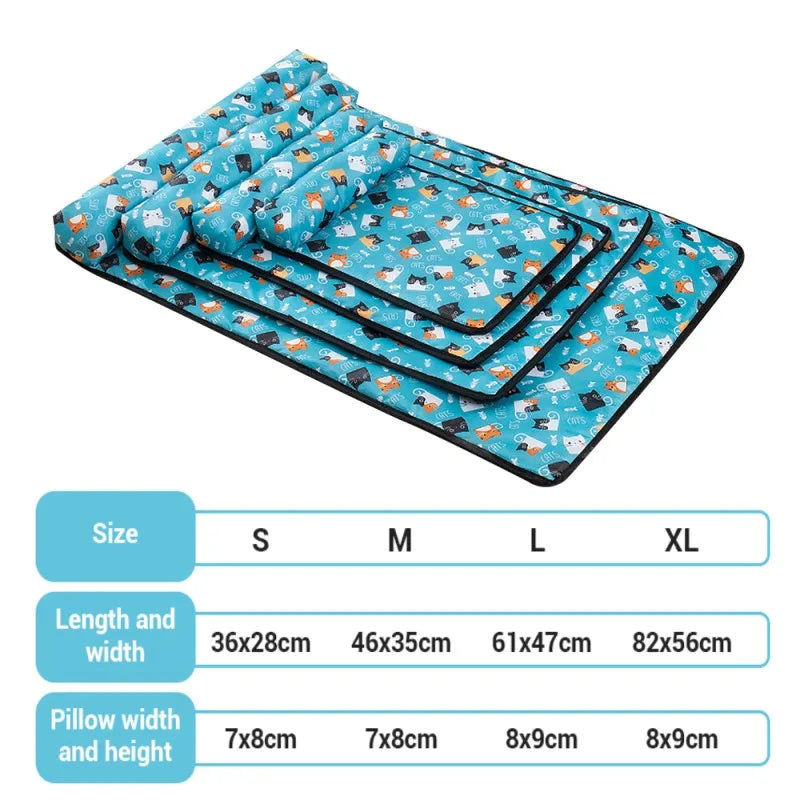 Dog Mat Cooling Summer Pad Mat for Dogs Cat Blanket Sofa Breathable Pet Dog Bed Washable for Small Large Dogs Dog Accessories