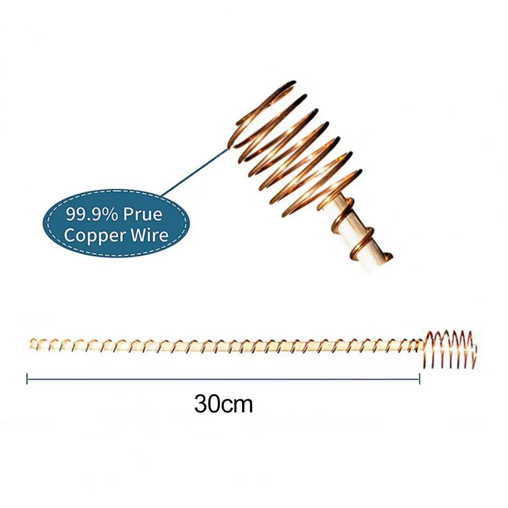 6Pcs/Set 12-inch Electroculture Plant Stake Wood Rod Garden Plants Vegetables Growing Electro Culture Copper Wire Coil Antenna