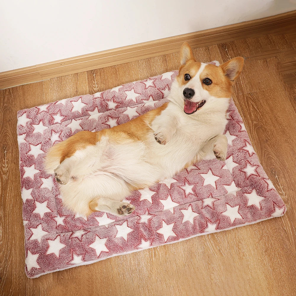 Pet Dog bed mat Thickened Flannel Soft comfort Dog Blanket Winter Warm Cute Cat bed mat Machine washable Cat Blanket Pet supplie