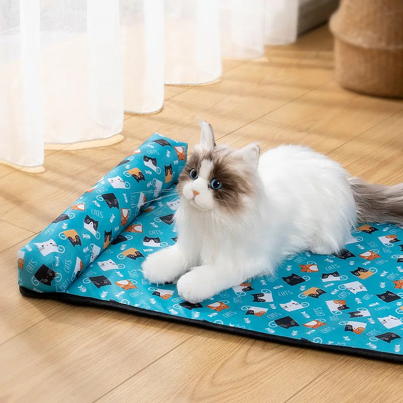 Dog Mat Cooling Summer Pad Mat for Dogs Cat Blanket Sofa Breathable Pet Dog Bed Washable for Small Large Dogs Dog Accessories