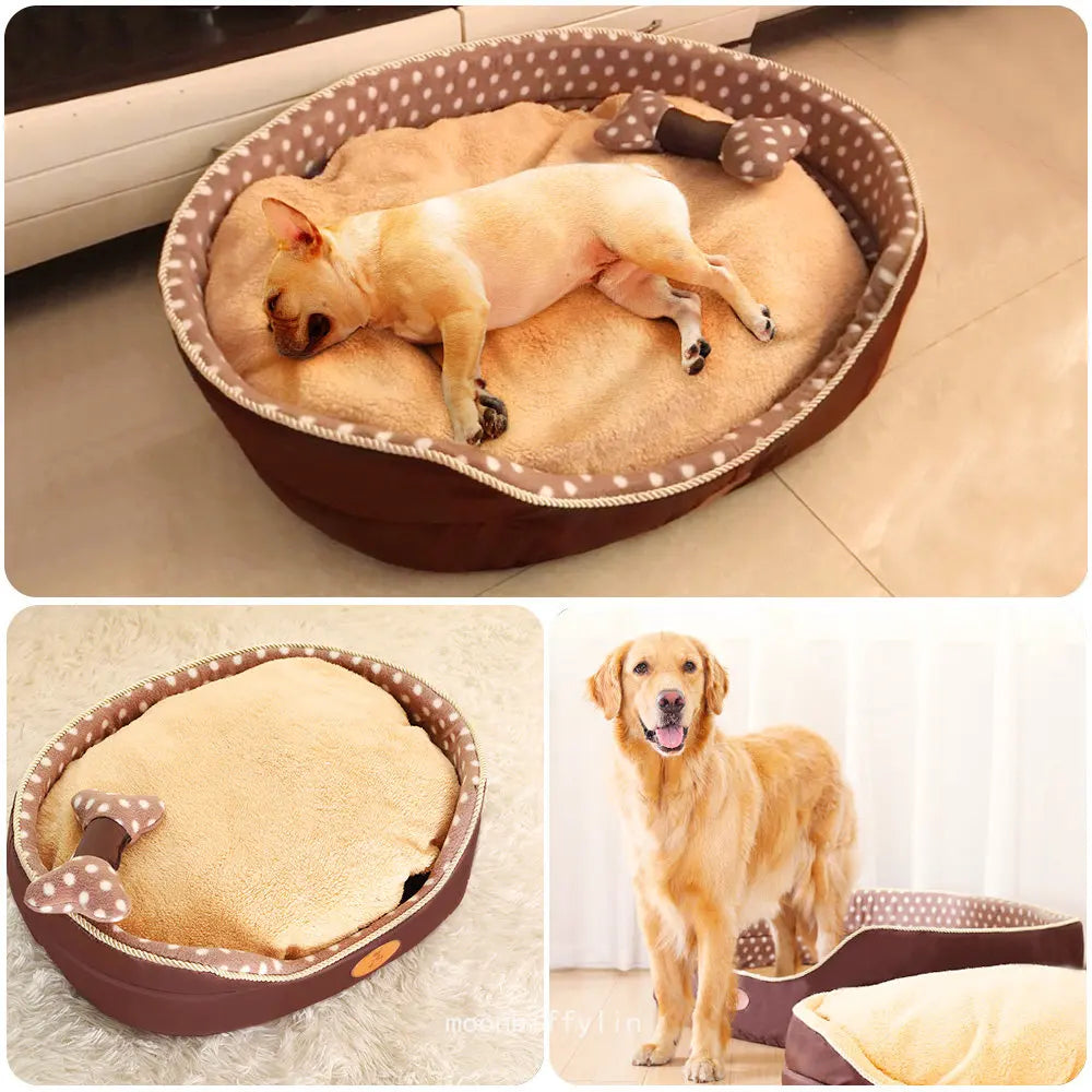 Double Sided Dog Bed Big Size Extra Large Dogs House Sofa Kennel Soft Fleece Pet Dog Cat Warm Bed S-L pet accessories