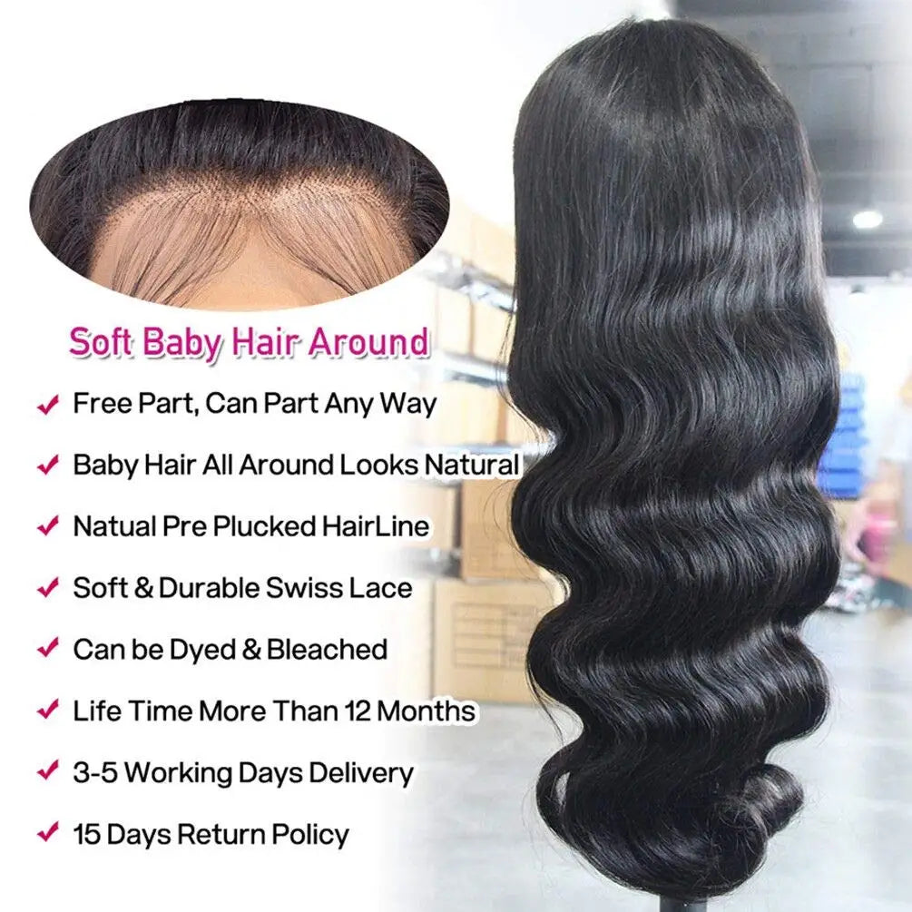 Brazilian Body Wave Headband Wigs 100% Human Hair Headband Scarf Wigs for Women Natural Remy Hair Machine Made Glueless Yarra