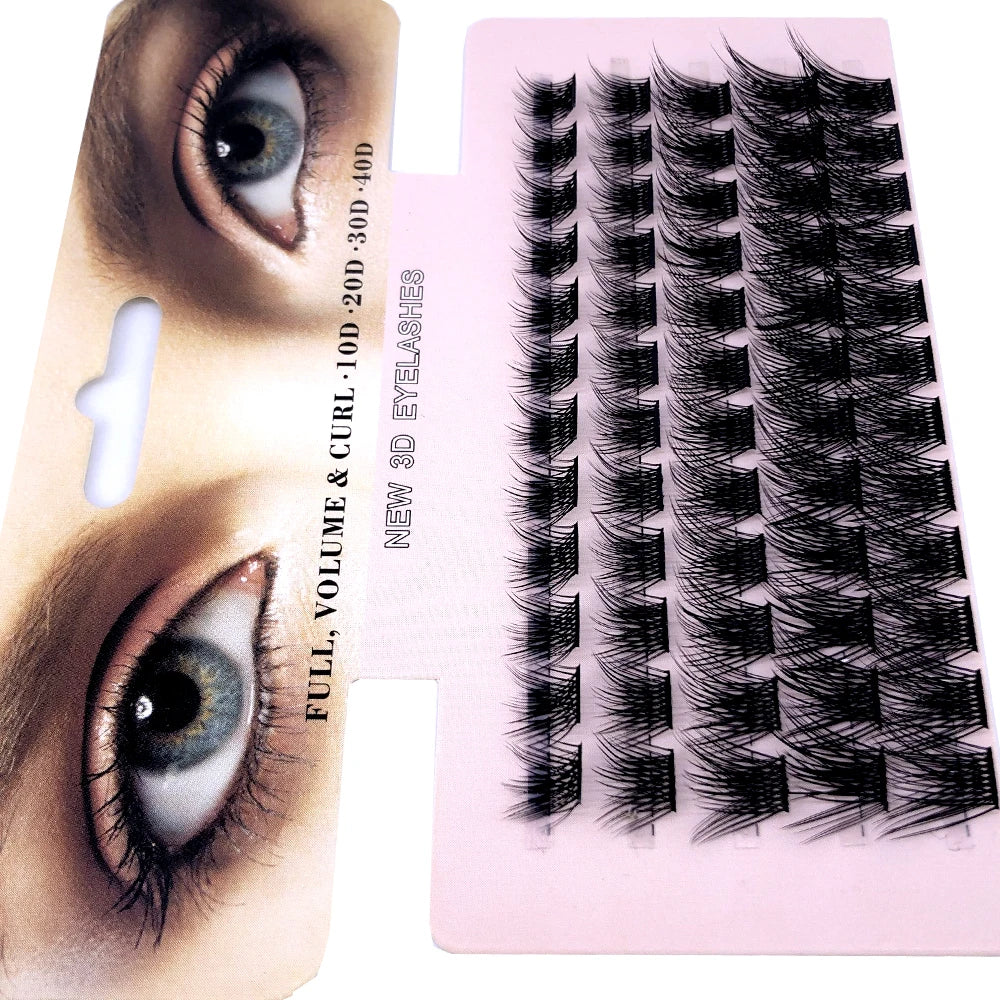 New 60 Clusters 30-50D False Eyelashes DIY Clusters False Eyelashes Segmented Natural Eyelashes Use Simple Eyelash Extensions