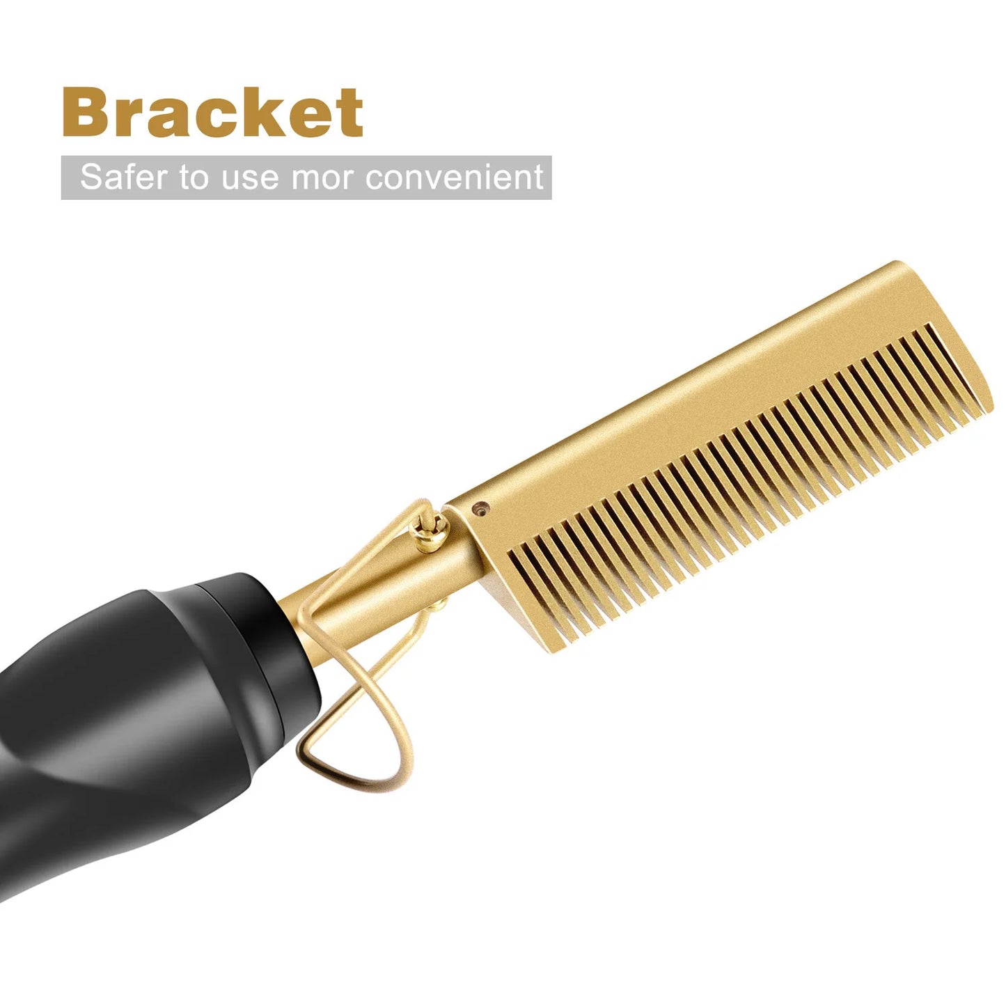 Professional Hair Straightener For Wigs Heated Comb Electric  Heating Hot Comb Hair Styling Straightening Curling Comb