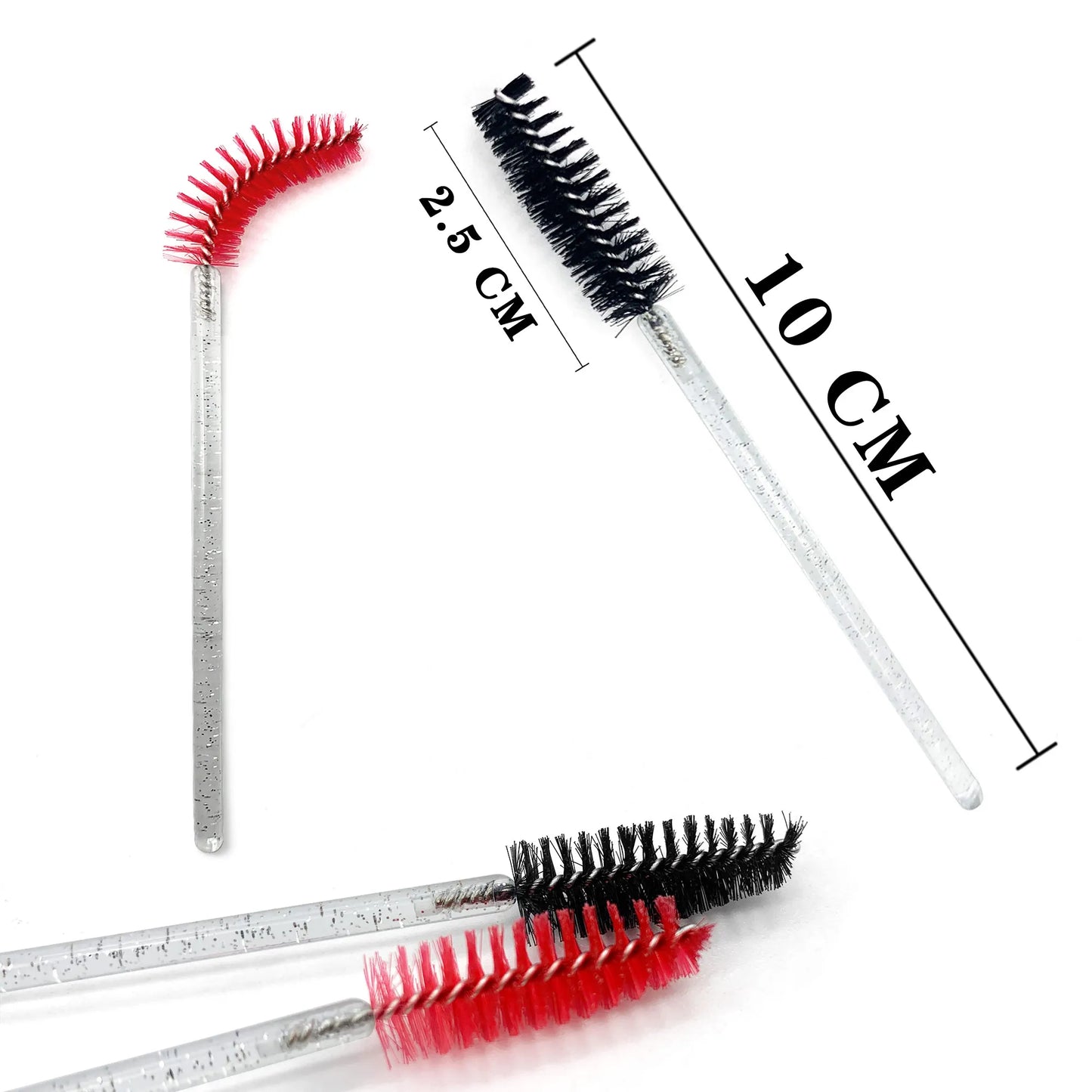 Disposable Eyelashes Brushes Crystal Diamond Handle Lash Brush Eyebrow Mascara Wands Eyelash Extension Supplies Makeup Tools