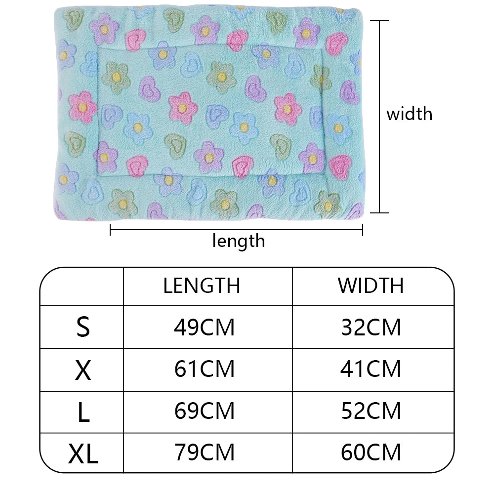 Pet Dog bed mat Thickened Flannel Soft comfort Dog Blanket Winter Warm Cute Cat bed mat Machine washable Cat Blanket Pet supplie