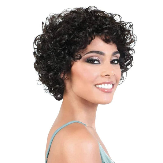 Short Kinky Curly Human Hair Wig Afro Short Wigs Pixie Cut Wig Human Hair No Lace Front Natural Brazilian Hair Wigs For Women