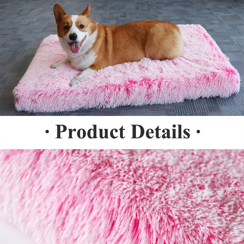 Dog Bed Mats Vip Washable Large Dog Sofa Bed Portable Pet Kennel Fleece Plush House Full Size Sleep Protector Product Dog Bed