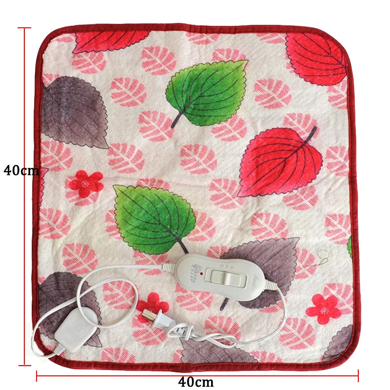 220V 18W 2Gear Pet Electric Heating Pads Heated Blanket Heated Blanket Dog Cats Warmer Mat Dog Bed Cat Bed Random Color 40x40cm