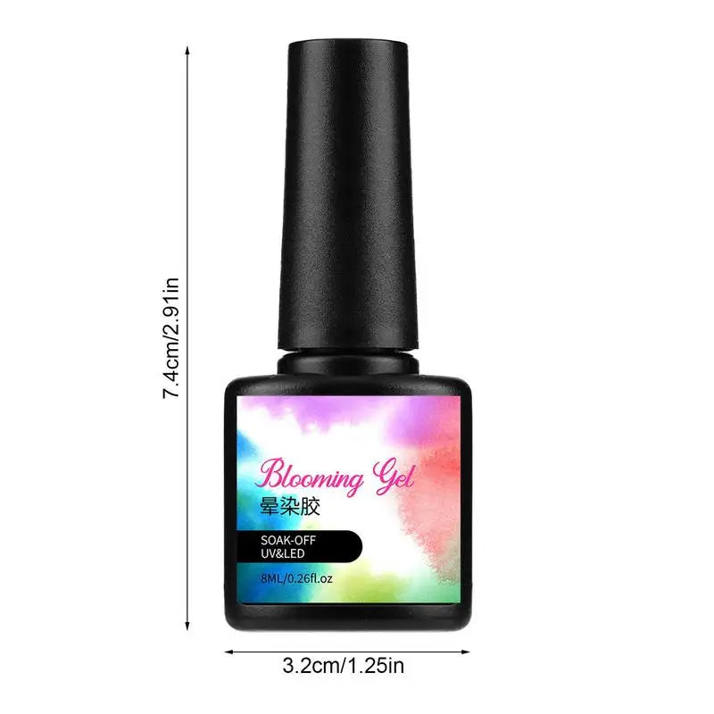 Blooming Gel Nail Polish Silky Blooming Gel for Nails LED Blossom Gel for Spreading Effect Marble Floral Print Nail Art Design