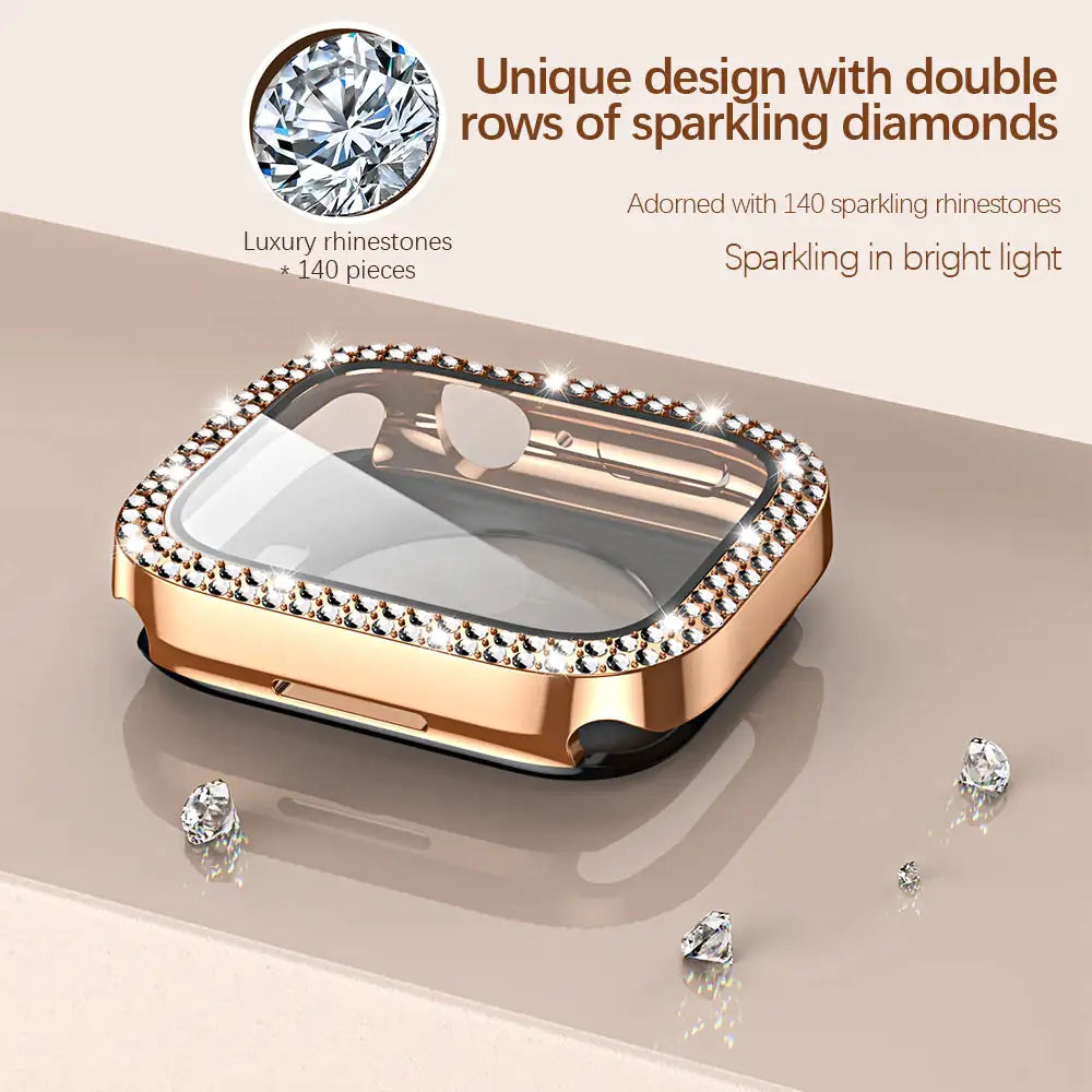 Bling Glass + Cover for Apple Watch Case