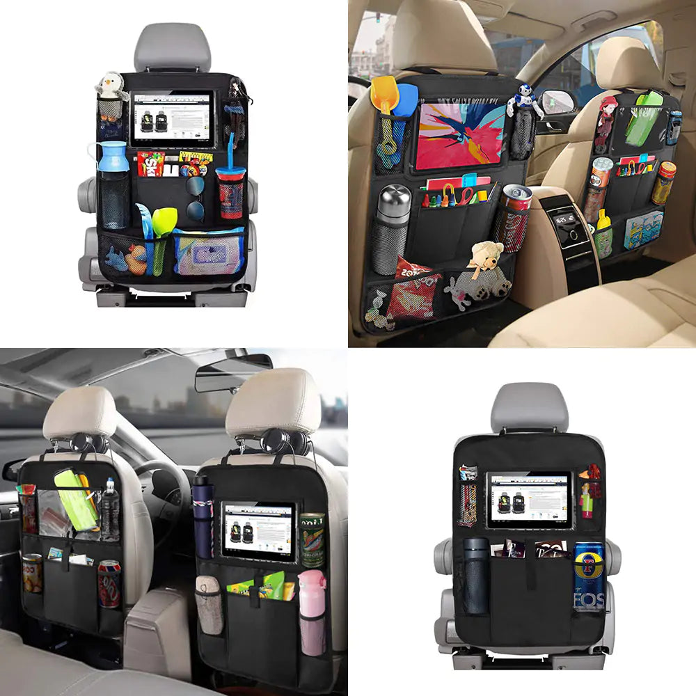 Car Backseat Organizer with Touch Screen Tablet Holder