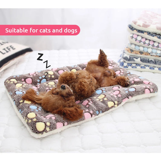 Winter Warm Dog Bed Soft Fleece Pet Blanket Cat Litter Puppy Sleep Mat Lovely Mattress Cushion for Small And Large Dogs 5 Size