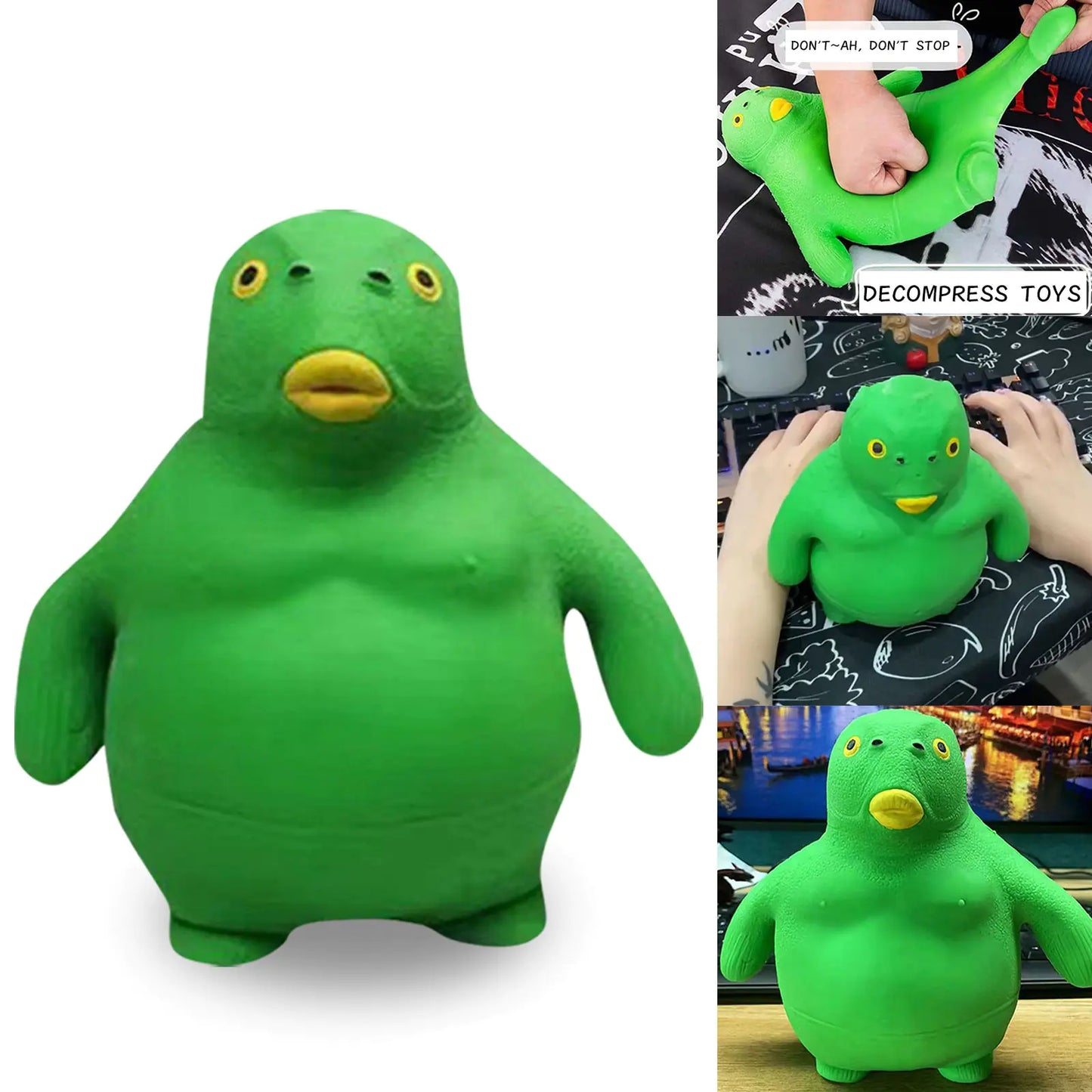 Green Head Fish Squeeze Toy