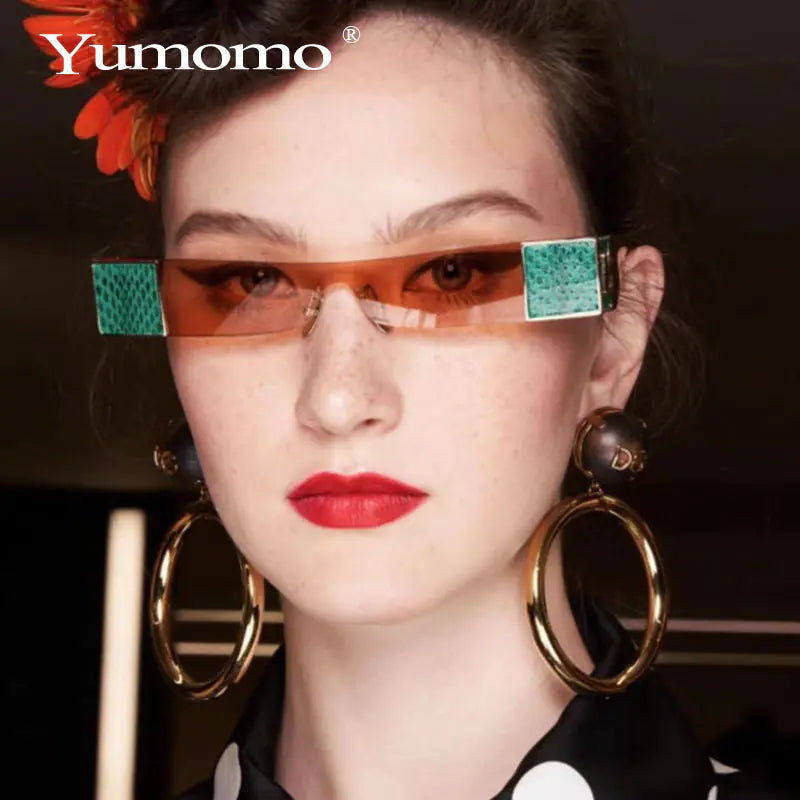 Fashion Snake Tattoo Rectangle Sunglasses