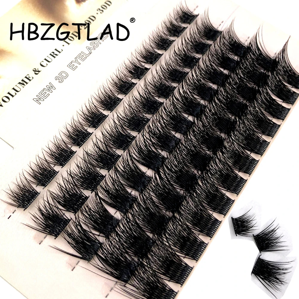 New 60 Clusters 30-50D False Eyelashes DIY Clusters False Eyelashes Segmented Natural Eyelashes Use Simple Eyelash Extensions