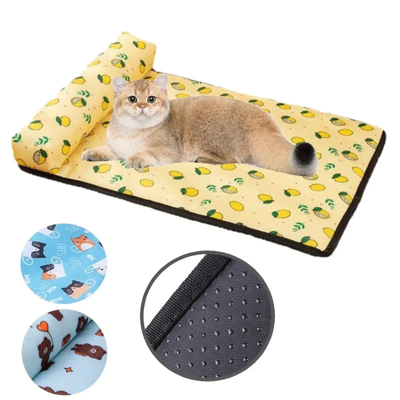 Dog Mat Cooling Summer Pad Mat for Dogs Cat Blanket Sofa Breathable Pet Dog Bed Washable for Small Large Dogs Dog Accessories