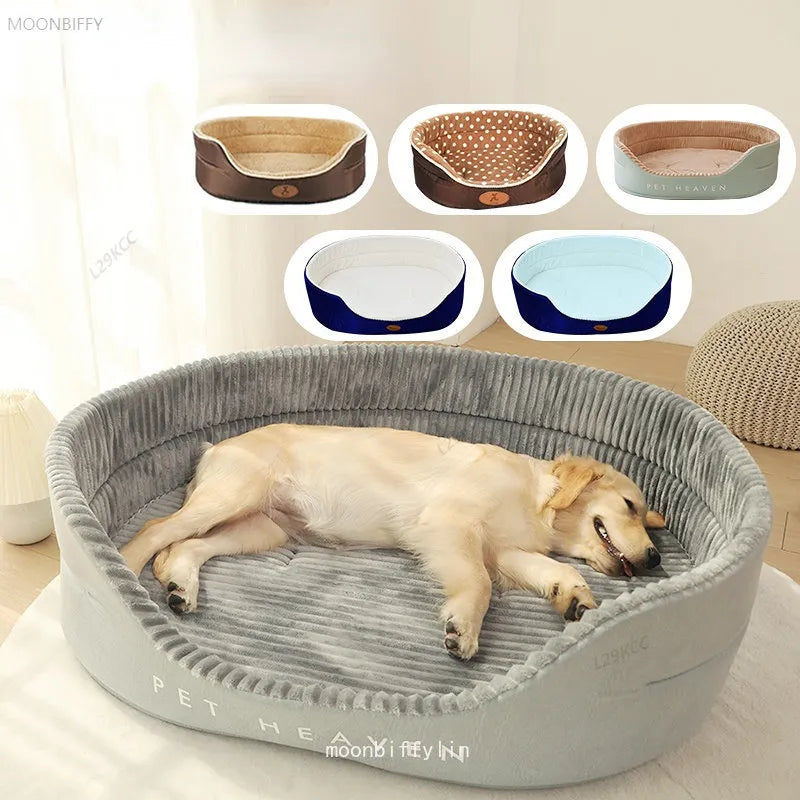 Double Sided Dog Bed Big Size Extra Large Dogs House Sofa Kennel Soft Fleece Pet Dog Cat Warm Bed S-L pet accessories