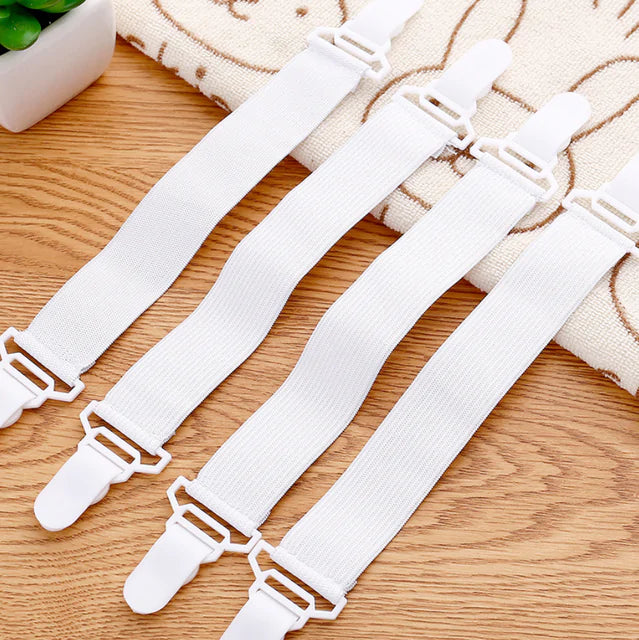 4PCS/Set Elastic Bed Sheet Grippers Fastener Clips