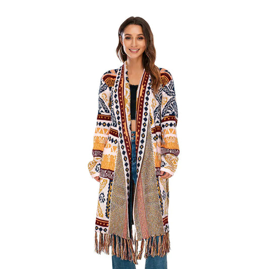 Ethnic Fringe Cardigan