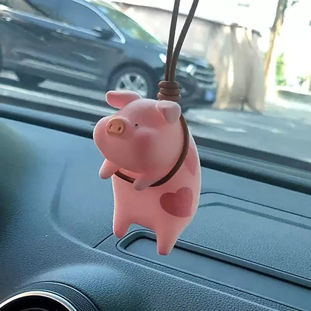 Swing Pig Car Interior Ornament